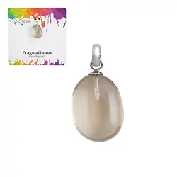 0612825106 Smoky Quartz pendant, Tumbled Stone small, rhodiniert | Marco Schreier