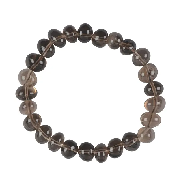 Bracelet, Smoky Quartz, 08 - 10mm nuggets | wholesaler gems & healing stones