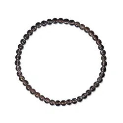 0612850104 Bracelet, Quartz fumé, 04mm perles rondes | Marco Schreier