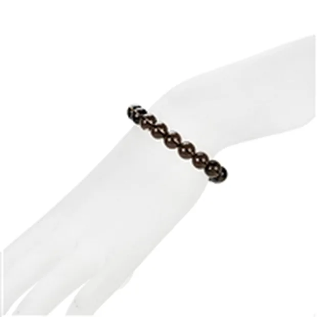 Bracciale, Quarzo fumé, perline da 08 mm | grossista gemme e pietre curative