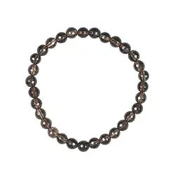 0612851061 Bracelet, Quartz fumé, 06mm boules, facettes | Marco Schreier