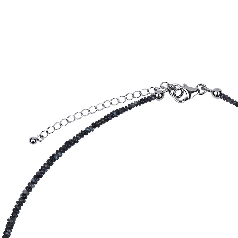 Collana di Alessandrite, bottone (2 - 4 mm), rodiato, catena di estensione | Marco Schreier