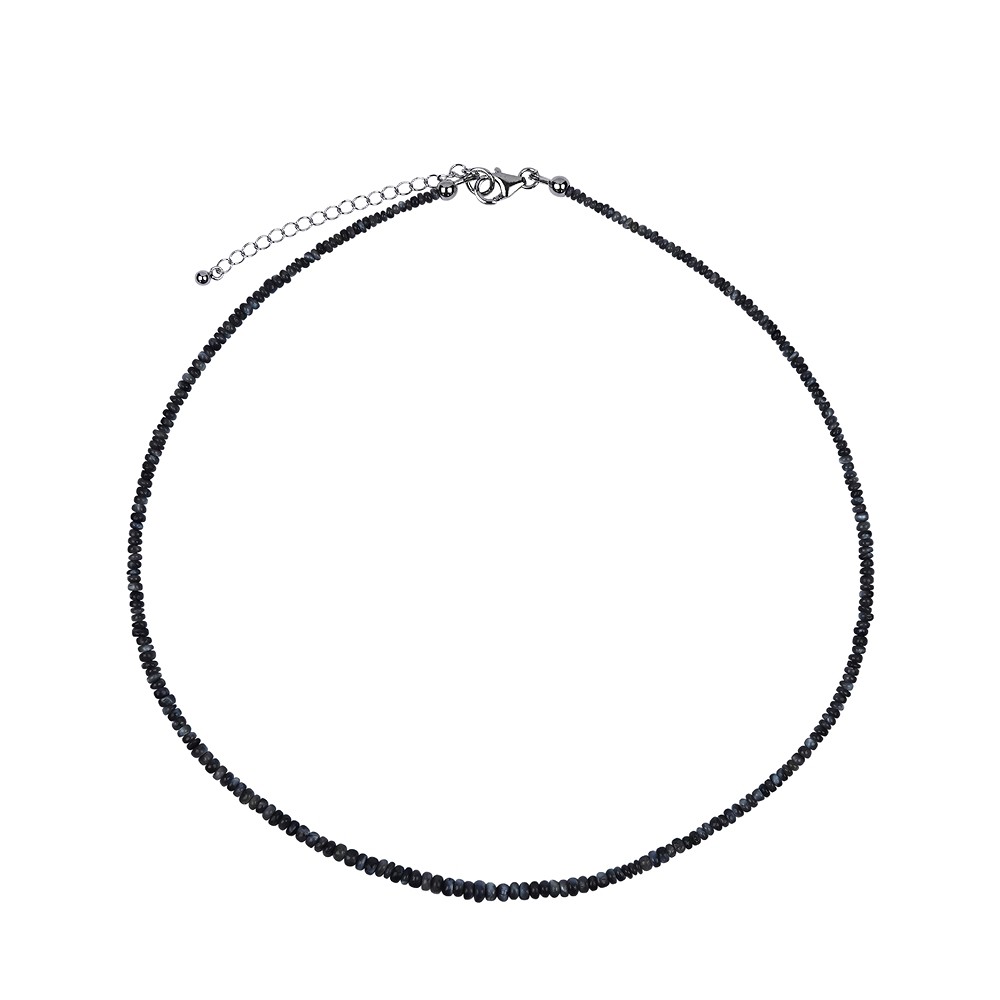 Collana di Alessandrite, bottone (2 - 4 mm), rodiato, catena di estensione | Marco Schreier