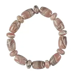 0613050087 Bracelet, rhodochrosite, Boutons/Rouleaux, 10mm | Marco Schreier