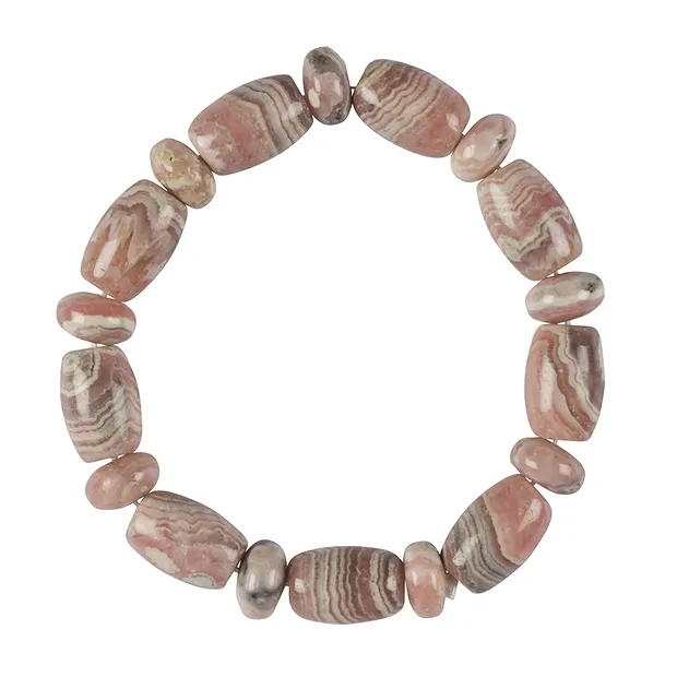 Bracelet, Rhodochrosite, button/roll, 10mm | wholesaler gems & healing stones
