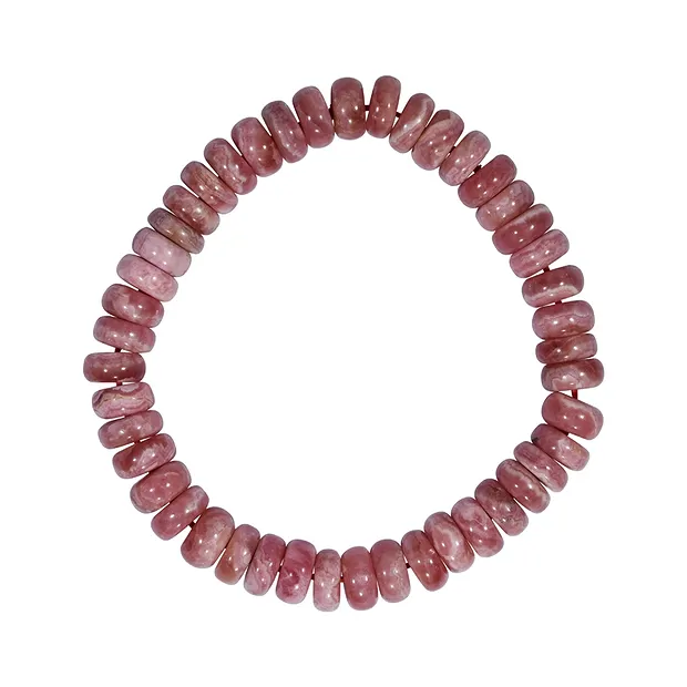 Bracelet, rhodochrosite, Boutons 08-09mm | Marco Schreier