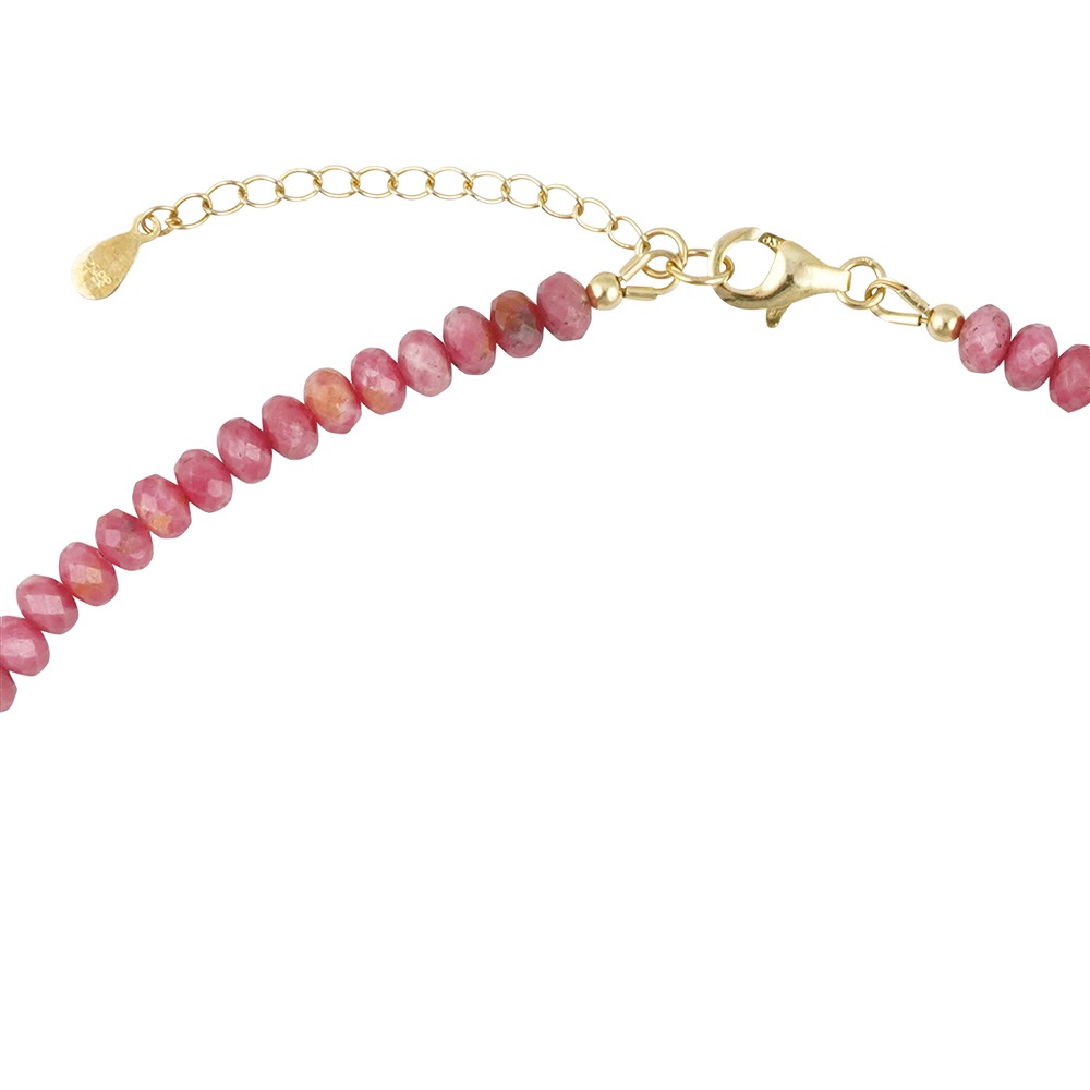 Cha&#xEE;ne Rhodonite, Boutons facett&#xE9;s, plaqu&#xE9; or | Marco Schreier