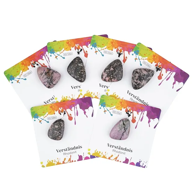 Colgante de Rodonita, Piedra rodada grande, rodinado | Marco Schreier