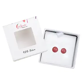 Earstuds Rhodonite, ball, 4mm | minerals trade - gems, healing stones & jewelry