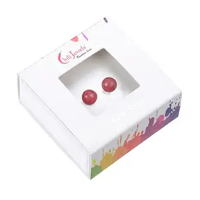 Earstuds Rhodonite, ball, 4mm | minerals trade - gems, healing stones & jewelry