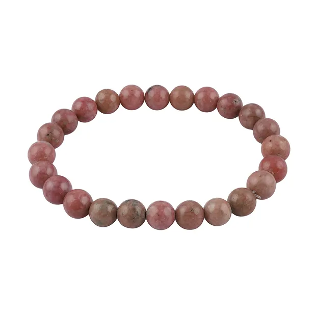 Pulsera, Rodonita, 08mm cuentas | piedras preciosas, piedras curativas y joyería