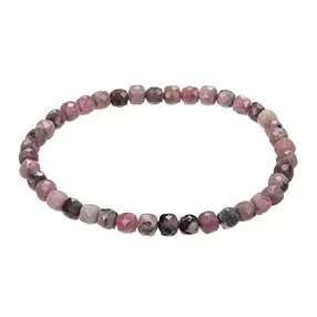 Bracelet, Rhodonite, 04mm cube, facetté | Marco Schreier