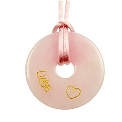 0613311101 Wish fulfillment donut "Love", Rose Quartz | wholesaler gems & healing stones