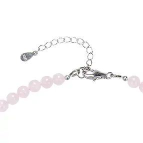 Chaîne Quartz rose, boules (6mm), rhodié | Marco Schreier