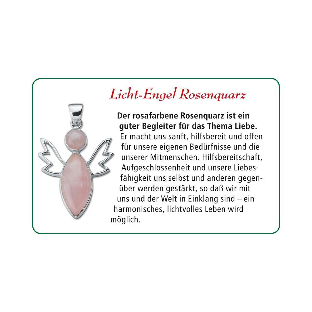 Ciondolo "Angelo della luce" Quarzo rosa (amore), 4,7 cm | Marco Schreier