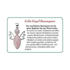Pendant "Light angel" Rose Quartz (love), 4.7 cm | Marco Schreier