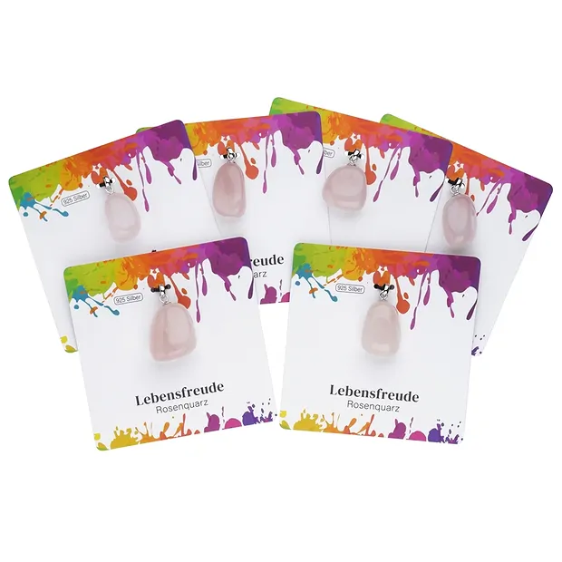 Colgante Cuarzo rosa, Piedra rodada pequeña, rodiado | Marco Schreier