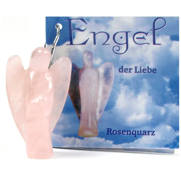 Engel-Anhänger Rosenquarz (Liebe), 3,0cm | GH Edelsteine, Heilsteine & Schmuck