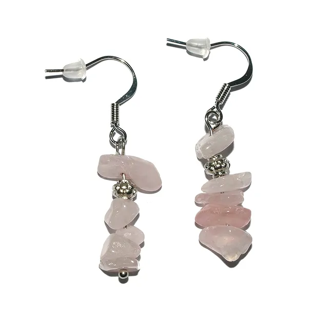 Boucles d'oreilles à éclats, Quartz rose, pour support au sol | Marco Schreier