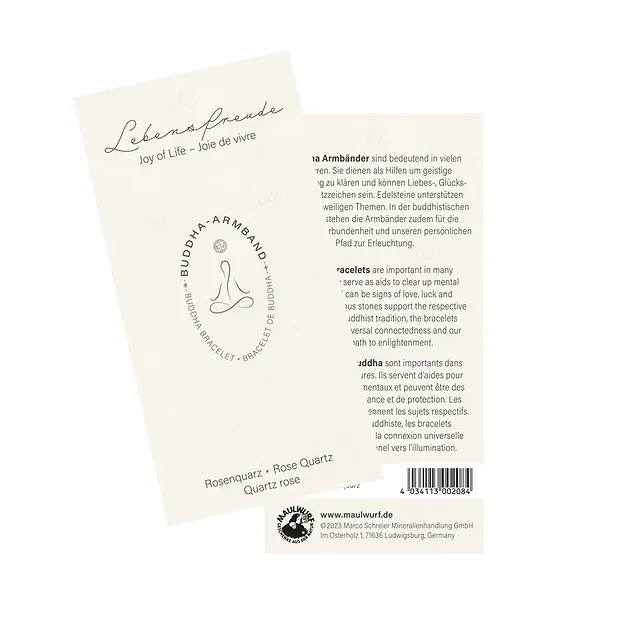 Bracciale del potere al quarzo rosa | Gemme Schreier, pietre curative e gioielli