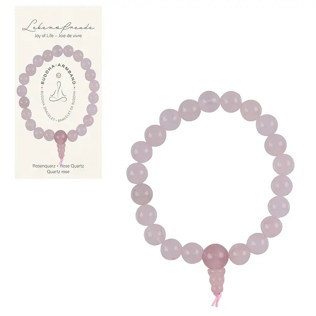 Bracciale del potere al quarzo rosa | Gemme Schreier, pietre curative e gioielli