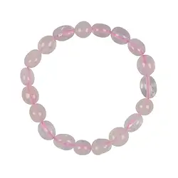 0613350020 Bracelet, Quartz rose, 08-10mm Nuggets | Marco Schreier