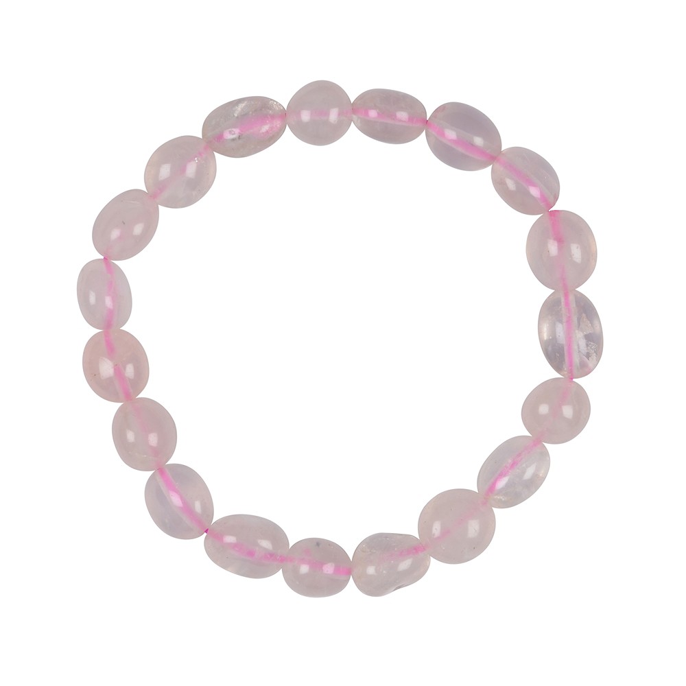 Bracelet, Rose Quartz, 08-10mm nuggets | Schreier gems, healing stones & jewelry