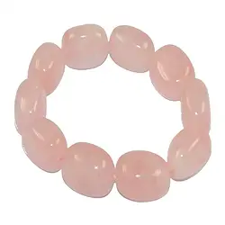 0613350021 Bracelet, Rose Quartz, 18 - 22mm nuggets | wholesaler gems & healing stones