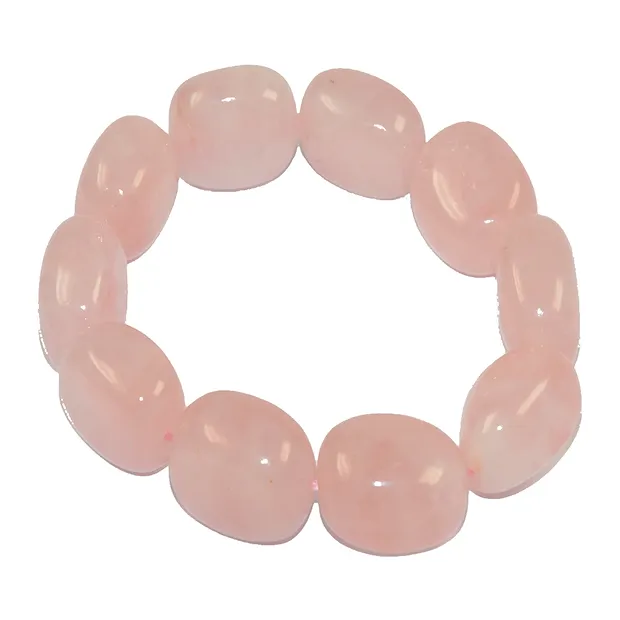 Bracelet, Rose Quartz, 18 - 22mm nuggets | wholesaler gems & healing stones