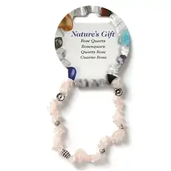 0613350033 Splitterarmband, Rosenquarz, für Bodenständer | Edelsteine, Heilsteine & Schmuck