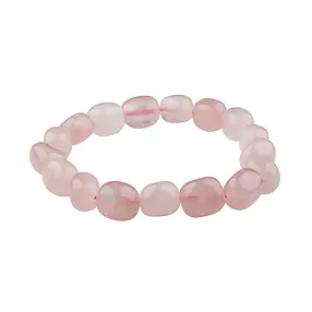 Pulsera, Cuarzo rosa, pepitas de 10-12mm | Marco Schreier
