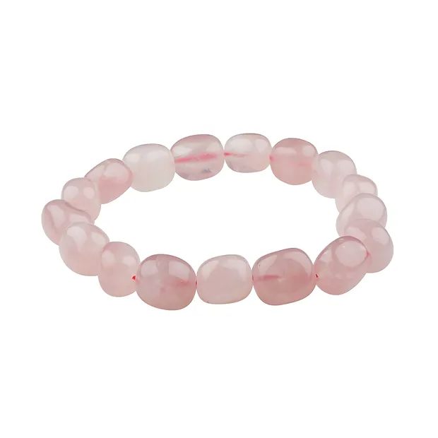 Pulsera, Cuarzo rosa, pepitas de 10-12mm | Marco Schreier