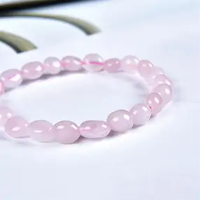 Armband, Rosenquarz, 06-08mm Nuggets | Schreier Edelsteine, Heilsteine & Schmuck