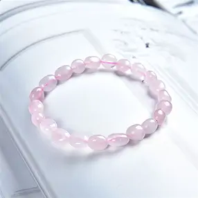 Armband, Rosenquarz, 06-08mm Nuggets | Schreier Edelsteine, Heilsteine & Schmuck