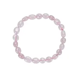 0613350079 Bracelet, Quartz rose, 06-08mm Nuggets | Marco Schreier