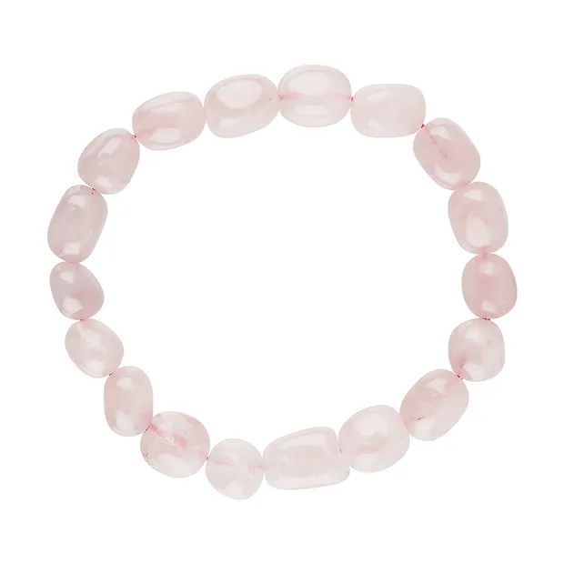 Armband, Rosenquarz, 08 - 10mm Nuggets | Edelsteine, Heilsteine & Schmuck-Handel