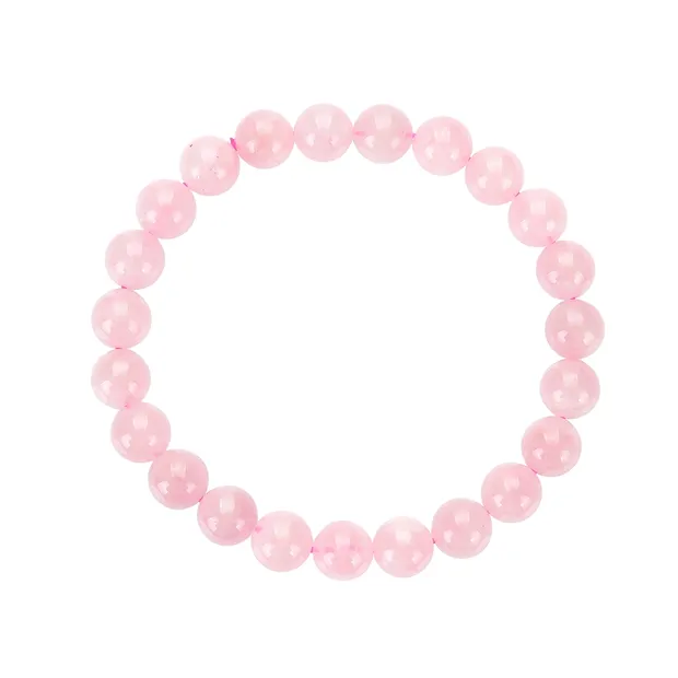 Pulsera, Cuarzo rosa extra, 08mm cuentas | Marco Schreier