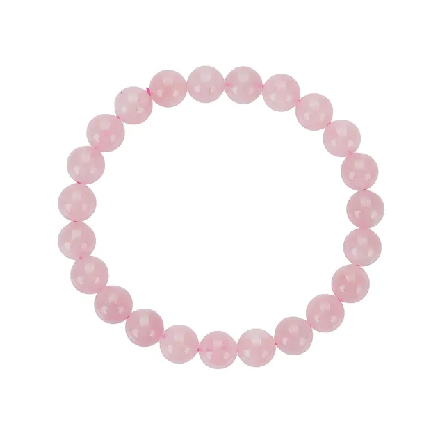 Bracciale, Quarzo rosa (extra), perline da 08 mm | Marco Schreier