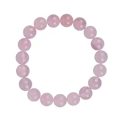 0613350092 Bracelet, Rose Quartz extra, 10mm beads | wholesaler gems & healing stones