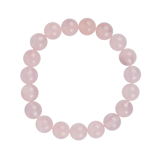 Bracelet, Rose Quartz (extra), 10mm beads | wholesaler gems & healing stones