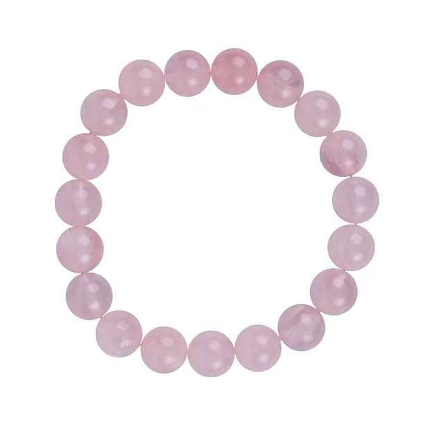 Bracelet, Rose Quartz extra, 10mm beads | wholesaler gems & healing stones