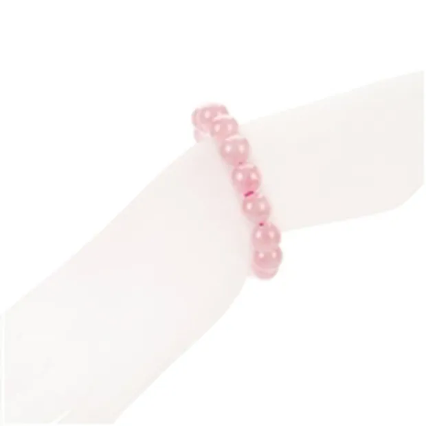 Bracelet, Rose Quartz (extra), 11-12mm beads | wholesaler gems & healing stones