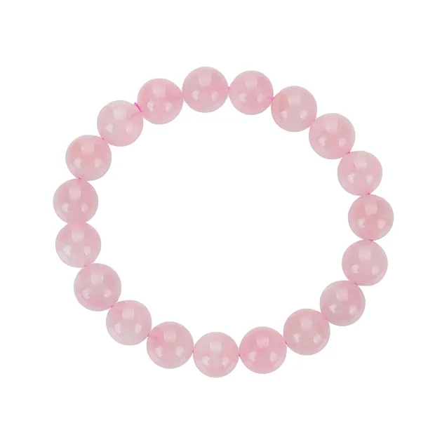 Bracelet, Rose Quartz (extra), 11-12mm beads | wholesaler gems & healing stones