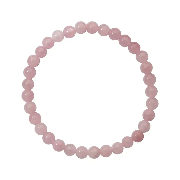 Bracelet, Rose Quartz, 06mm beads | wholesaler gems, healing stones & jewelry