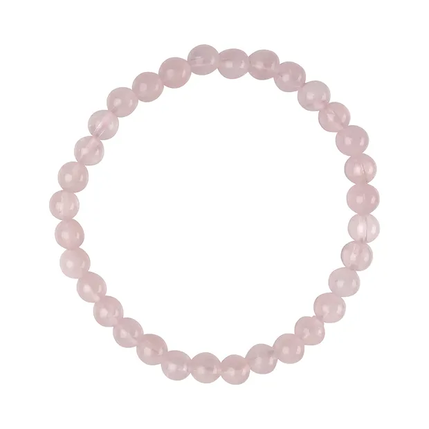 Pulsera, Cuarzo rosa, 08mm cuentas | Marco Schreier