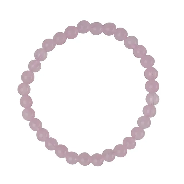 Bracciale, Quarzo rosa (extra), perline da 06 mm | Marco Schreier