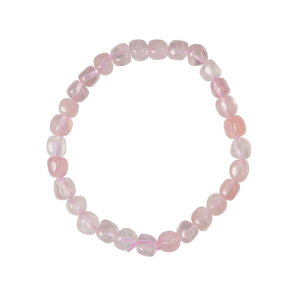 Armband, Rosenquarz extra, 06 - 08mm Nuggets | Edelsteine, Heilsteine & Schmuck