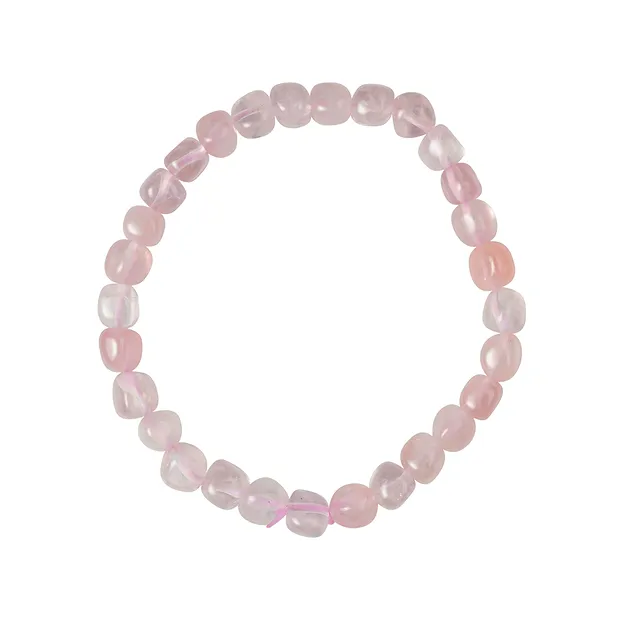 Armband, Rosenquarz extra, 06 - 08mm Nuggets | Edelsteine, Heilsteine & Schmuck