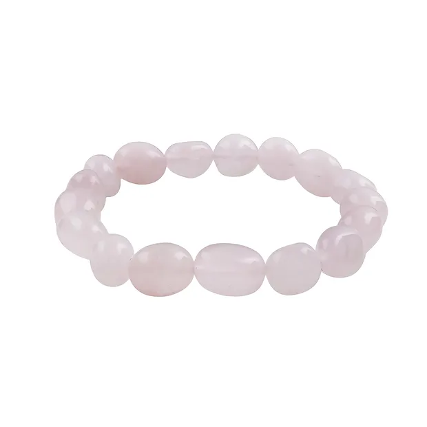 Bracelet, Quartz rose, 12 - 14mm Nuggets | Marco Schreier