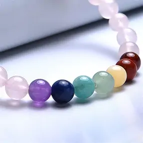 Bracelet, Chakra, Quartz rose (stab.), 06mm boules, 15cm (pour enfants) | Marco Schreier